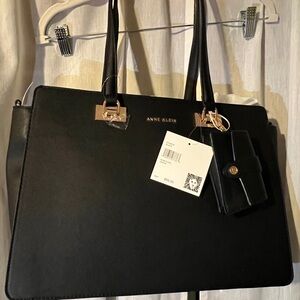 Anne Klein Black and Gold Women's Tote Bag